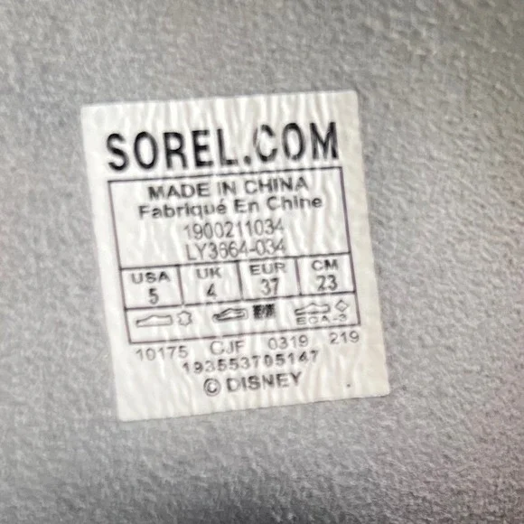 Sorel X Disney Joan of Arc Frozen 2 Women Size 5 Youth Size 3.5 - Picture 6 of 6